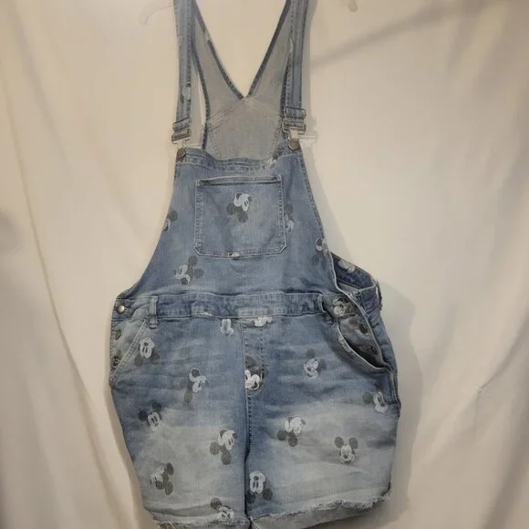 Mickey Mouse Disney Plus Shortalls Size 26w Host Pick - Picture 1 of 3